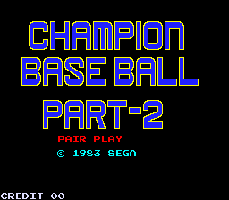 Champion Base Ball Part-2: Pair Play (set 1) Title Screen